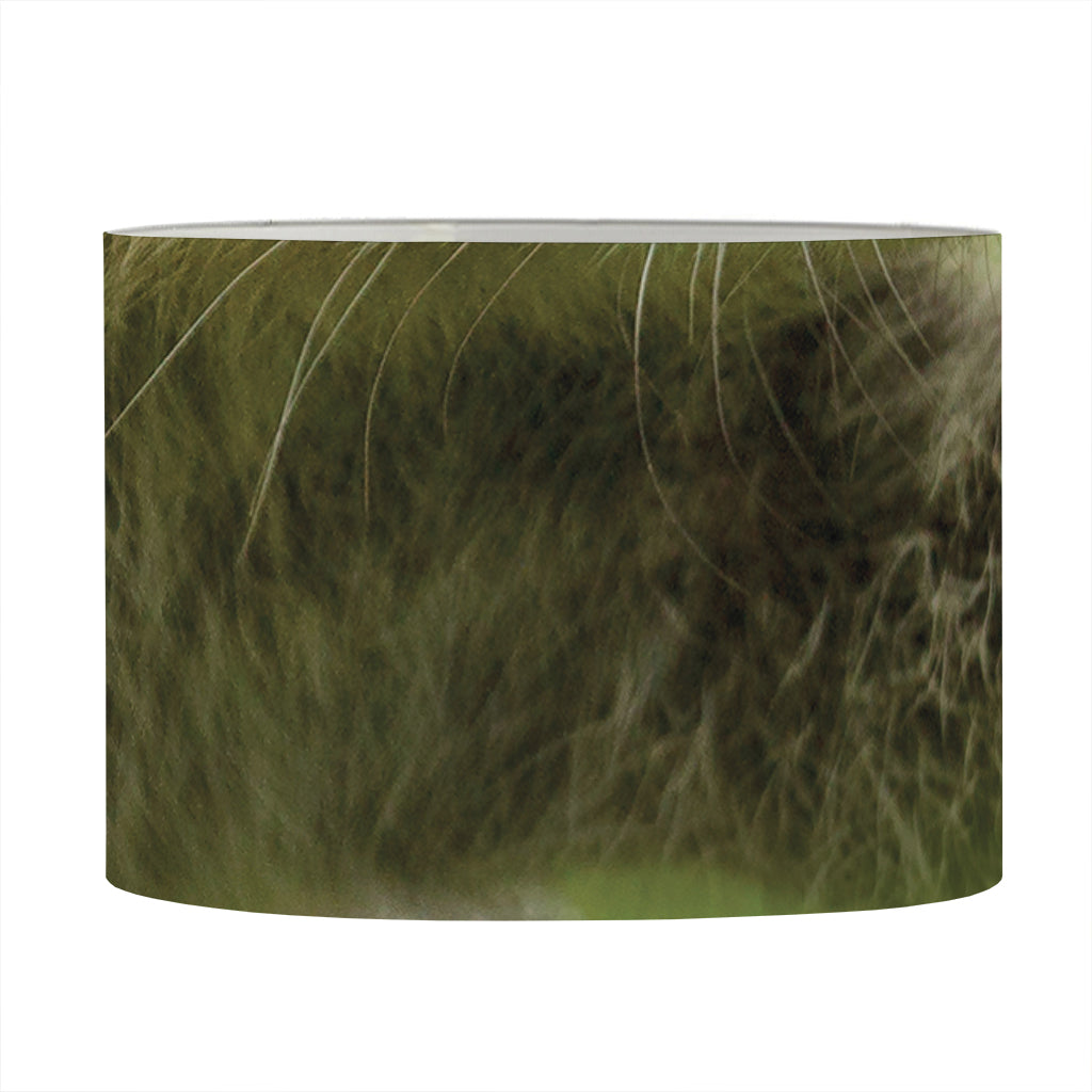 Raccoon And Flower Print Drum Lamp Shade