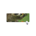 Raccoon And Flower Print Extended Mouse Pad