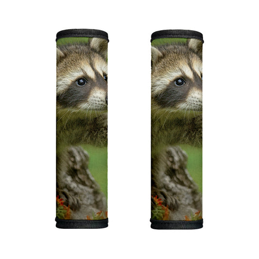 Raccoon And Flower Print Handle Covers