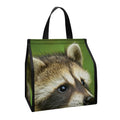 Raccoon And Flower Print Insulated Lunch Tote