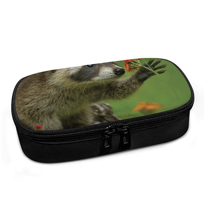 Raccoon And Flower Print Insulin Cooler Travel Case