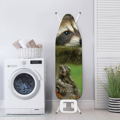 Raccoon And Flower Print Ironing Board Cover