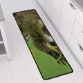 Raccoon And Flower Print Long Kitchen Mat