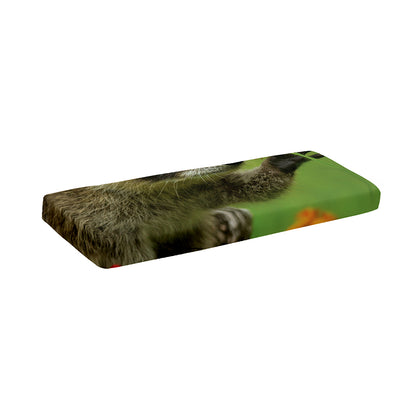 Raccoon And Flower Print Piano Keyboard Cover