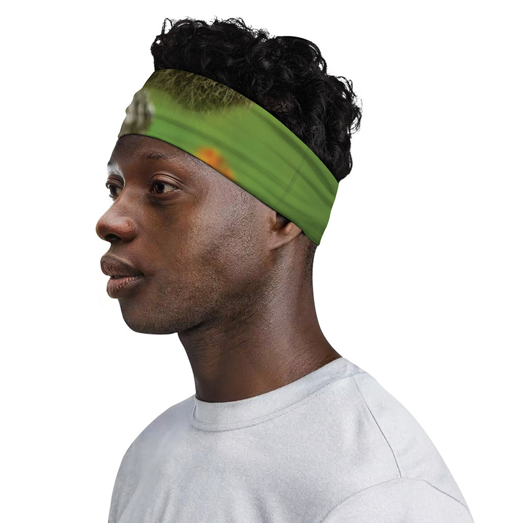 Raccoon And Flower Print Sports Headband