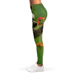 Raccoon And Flower Print Women's Leggings