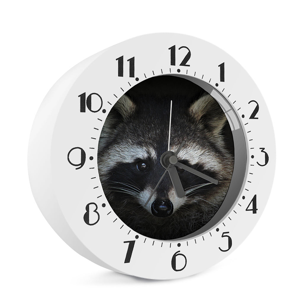 Raccoon Portrait Print Alarm Clock