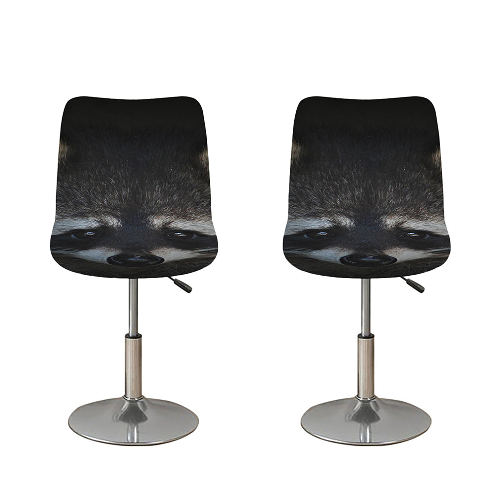 Raccoon Portrait Print Bar Stool Covers