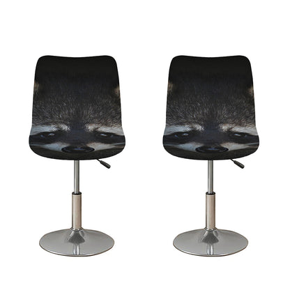 Raccoon Portrait Print Bar Stool Covers