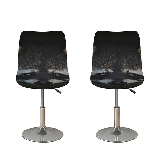 Raccoon Portrait Print Bar Stool Covers