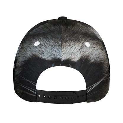 Raccoon Portrait Print Baseball Cap