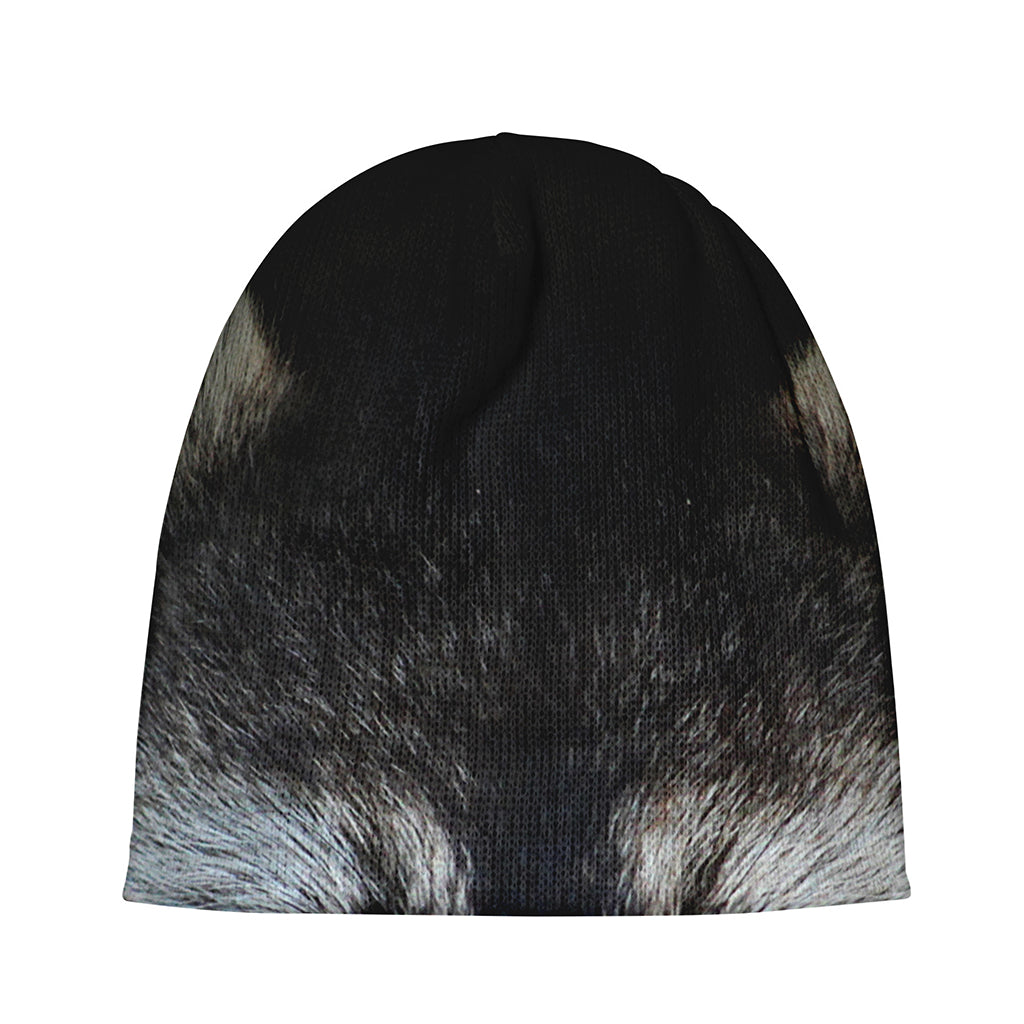Raccoon Portrait Print Beanie