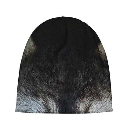 Raccoon Portrait Print Beanie
