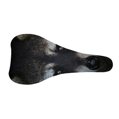 Raccoon Portrait Print Bicycle Seat Cover