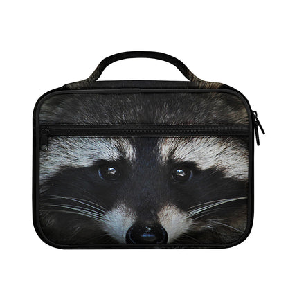 Raccoon Portrait Print Briefcase Bible Bag