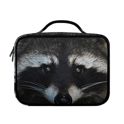 Raccoon Portrait Print Briefcase Bible Bag