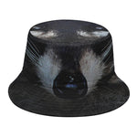 Raccoon Portrait Print Bucket Hat