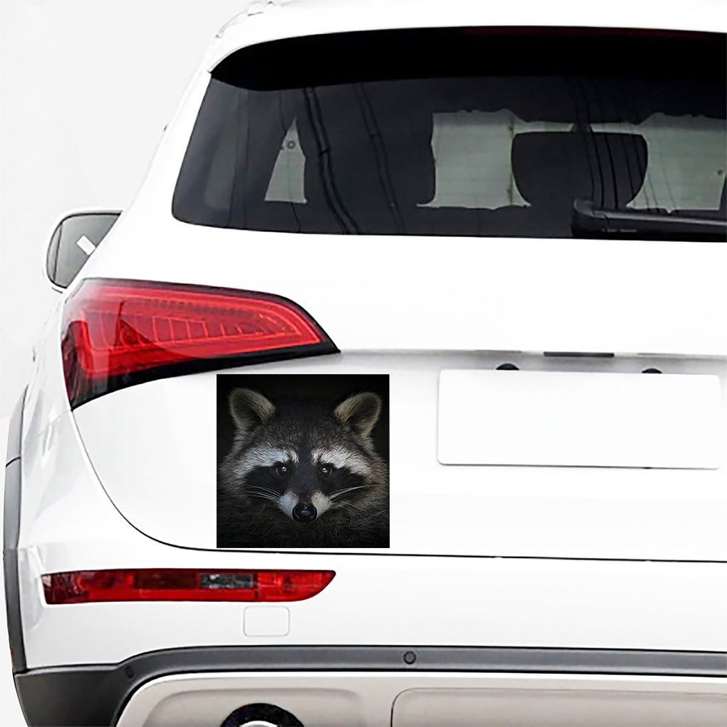 Raccoon Portrait Print Car Sticker