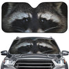 Raccoon Portrait Print Car Windshield Sun Shade