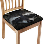 Raccoon Portrait Print Chair Cushion Cover