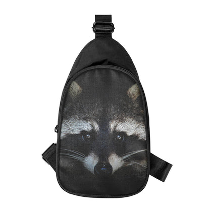 Raccoon Portrait Print Chest Bag