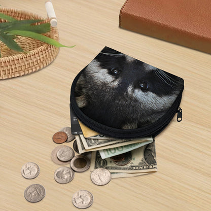 Raccoon Portrait Print Coin Purse
