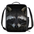 Raccoon Portrait Print Crossbody Lunch Bag