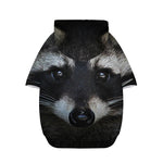 Raccoon Portrait Print Dog Zip Up Hoodie