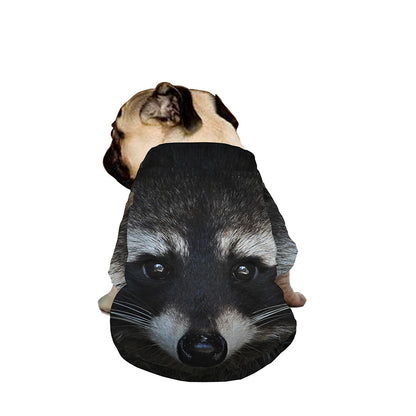 Raccoon Portrait Print Dog Zip Up Jacket