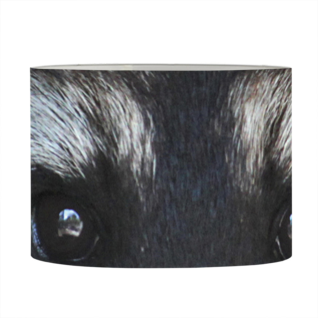 Raccoon Portrait Print Drum Lamp Shade