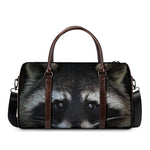Raccoon Portrait Print Duffle Bag