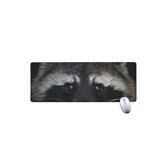 Raccoon Portrait Print Extended Mouse Pad