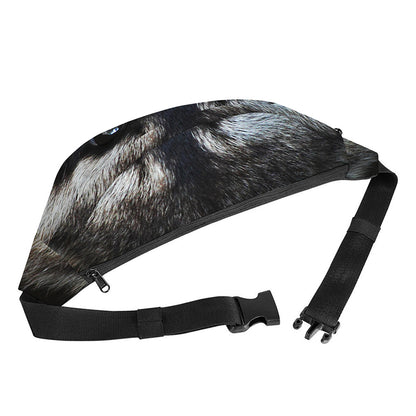 Raccoon Portrait Print Fanny Pack