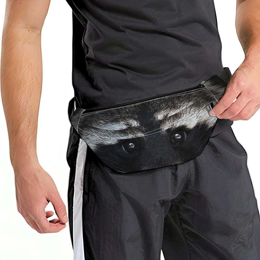 Raccoon Portrait Print Fanny Pack