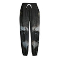 Raccoon Portrait Print Fleece Lined Knit Pants