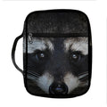 Raccoon Portrait Print Front Pocket Bible Bag
