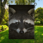 Raccoon Portrait Print Garden Flag