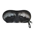 Raccoon Portrait Print Glasses Case