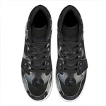 Raccoon Portrait Print High Top Leather Sneakers