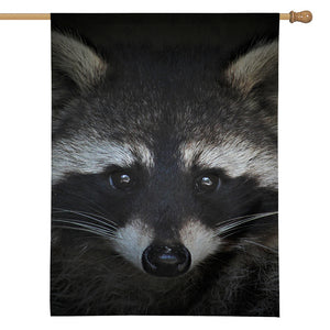 Raccoon Portrait Print House Flag