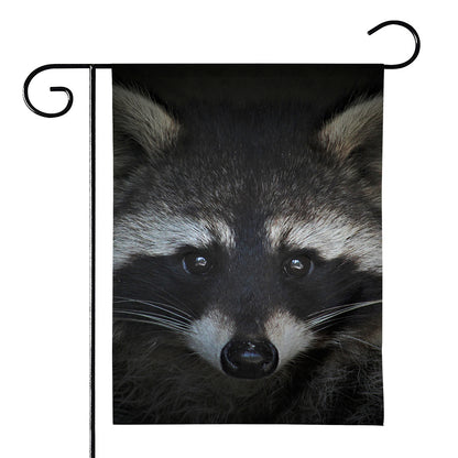 Raccoon Portrait Print House Flag