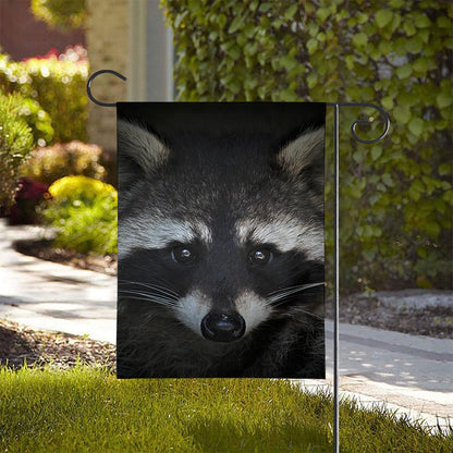 Raccoon Portrait Print House Flag
