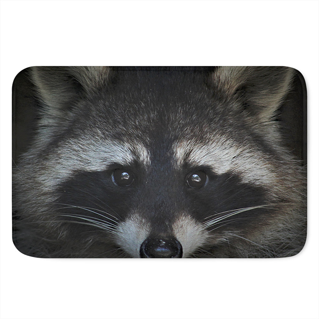 Raccoon Portrait Print Indoor Door Mat