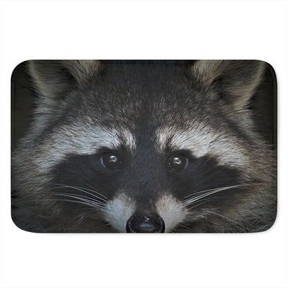 Raccoon Portrait Print Indoor Door Mat