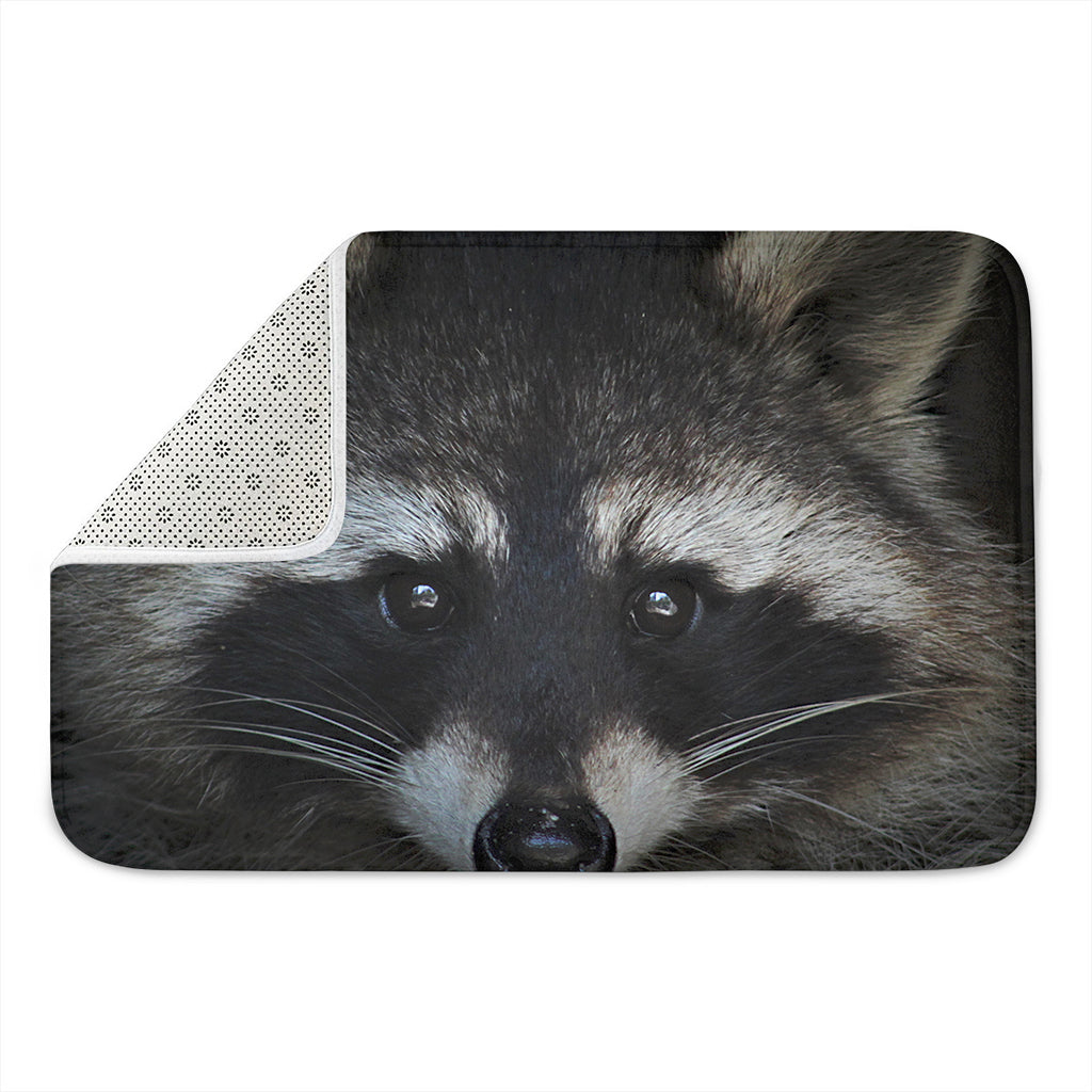 Raccoon Portrait Print Indoor Door Mat