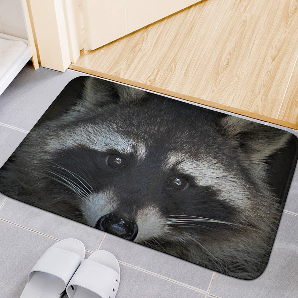 Raccoon Portrait Print Indoor Door Mat