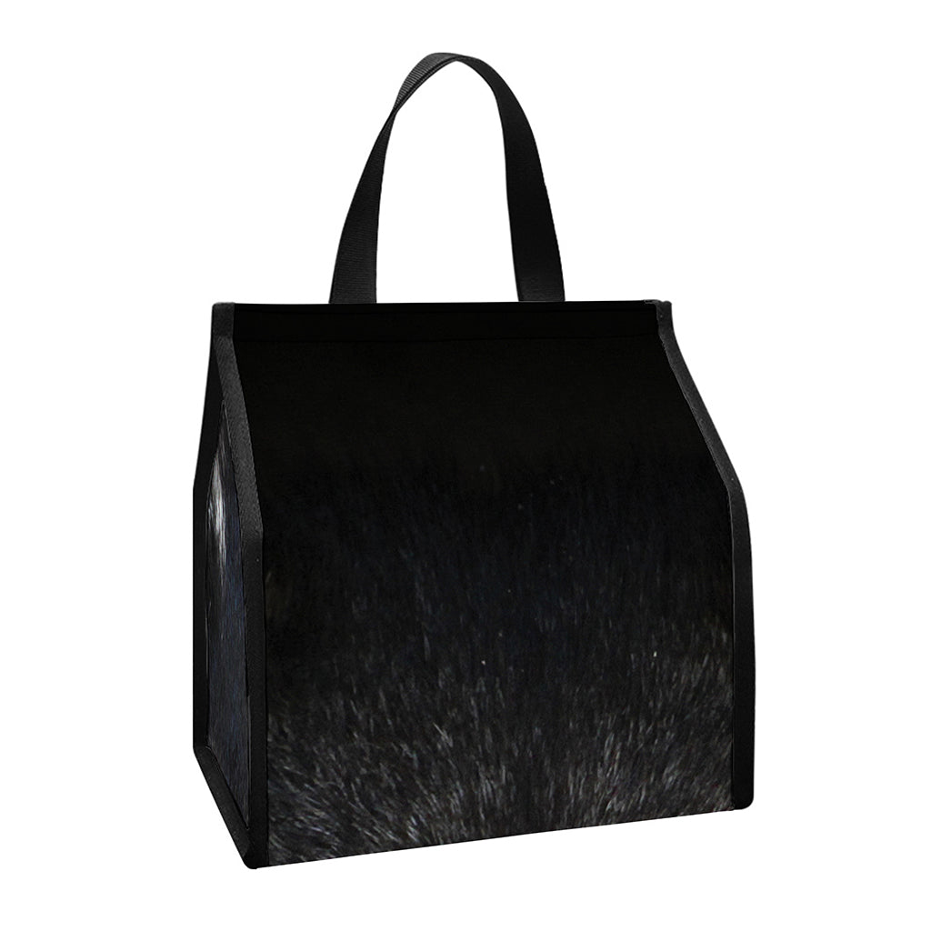 Raccoon Portrait Print Insulated Lunch Tote
