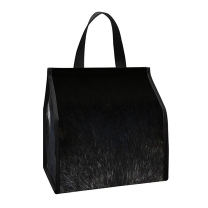 Raccoon Portrait Print Insulated Lunch Tote