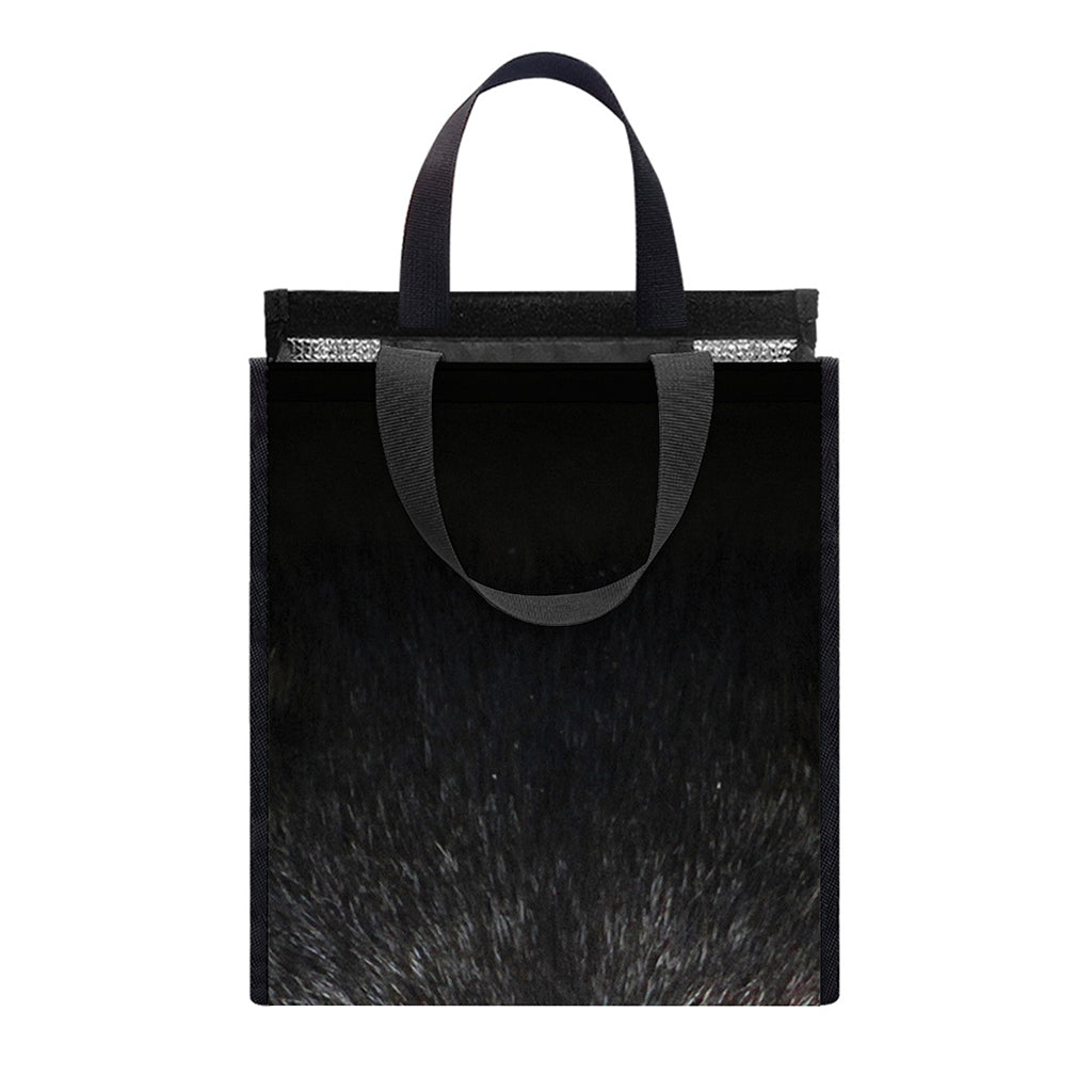 Raccoon Portrait Print Insulated Lunch Tote
