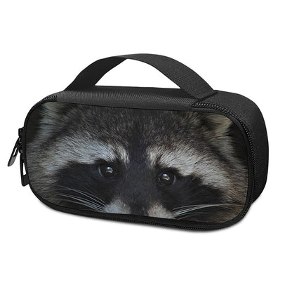 Raccoon Portrait Print Insulin Cooler Travel Case